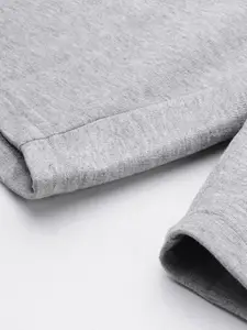 FOREVER 21 Men Grey Melange Side Printed Shorts