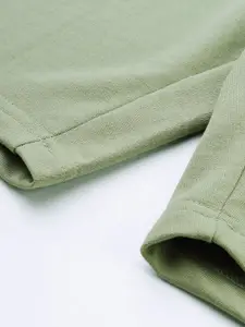 FOREVER 21 Men Green Side Printed Shorts