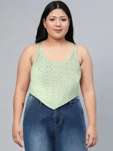 The Roadster Lifestyle Co. Crochet Halter Neck Pure Cotton Crop Top