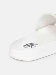 YK Girls Multicoloured Striped Heart Patterned Sliders