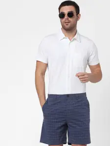 SELECTED Men White Organic Cotton Casual Shirt