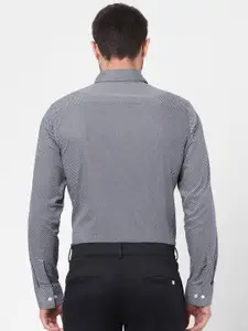 SELECTED Men Blue Slim Fit Printed Organic Cotton Formal Shirt