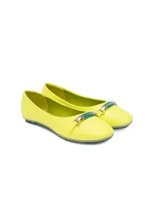 Sherrif Shoes Women Lime Green Ballerinas Flats