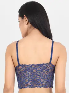 Lebami Blue Floral Lace Bralette Bra