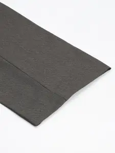 Park Avenue Men Grey Solid Mid Rise Formal Trousers