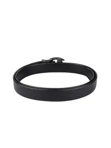 ZORO Men Black Solid Belt Wallet Combo Set