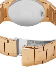 GUESS Women Gold-Toned Embellished Dial & Bracelet Straps Analogue Watch GW0320L2