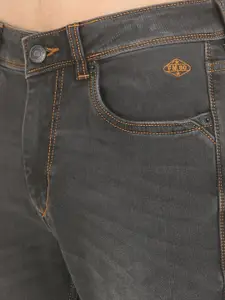 Flying Machine Men Black Stretchable Tapered Fit Light Fade Jeans