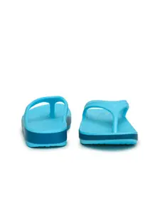 ABROS Women Blue Rubber Thong Flip-Flops