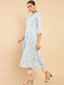 Soch Women Grey Printed Rayon Kurta