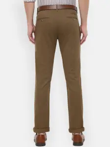 Louis Philippe Sport Men Brown Slim Fit Cotton Trousers