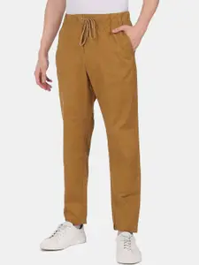 Flying Machine Men Mustard Solid Trousers