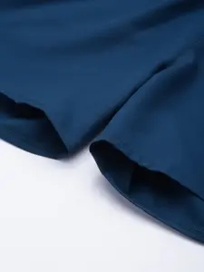 HRX By Hrithik Roshan Training Women Estate Blue Rapid-Dry Printed Shorts