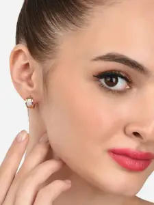 Zaveri Pearls Set of 3 Rose Gold Contemporary Hoop Earrings