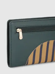 Baggit Women Teal Green & Brown Two Fold Wallet