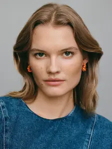 MANGO Circular Shaped Hoop Earrings