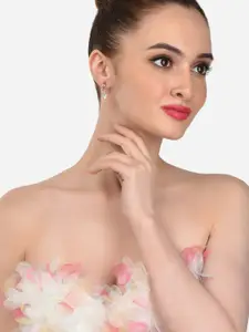 Zaveri Pearls Set of 2 Rose Gold-Plated Earrings