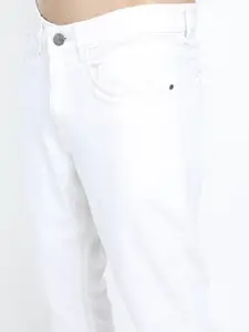 KETCH Men White Tapered Fit Stretchable Taperd Fit Jeans
