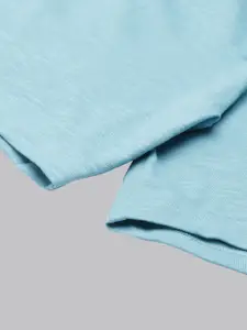 Enamor Women Blue Cotton Loose Fit Shorts