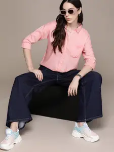 The Roadster Lifestyle Co. Opaque Casual Shirt