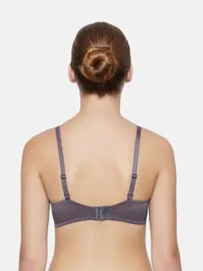 Triumph Grey Floral Bra Underwired Lightly Padded