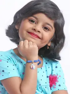 EL REGALO Girls 2 Black & Blue Charm Bracelet