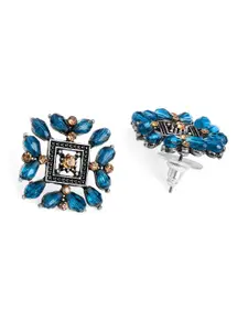 Rubans Gold-Toned & Floral Studs Earrings