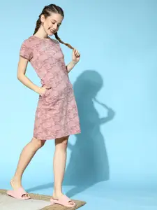 Sweet Dreams Women Pink Abstract Feminine Nightdress