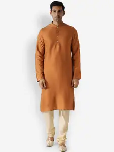 KISAH Men Patola Printed Kurta with Pyjamas & Nehru Jacket