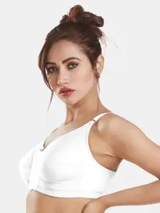 Dazzle White Non Wired Non Padded Full Coverage Bra