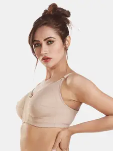 Dazzle Nude-Coloured Solid Wirefree Non-Padded Bra