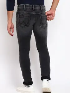 Wrangler Men Grey Slim Fit Low-Rise Light Fade Jeans