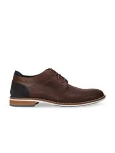 Bata Men Brown Leather Derbys