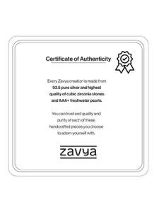 Zavya 925 Sterling Silver Rose Gold-Plated Pendant With Chain