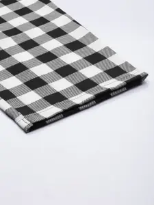 Kryptic Women Black & White Checked Relaxed Fit Lounge Pants