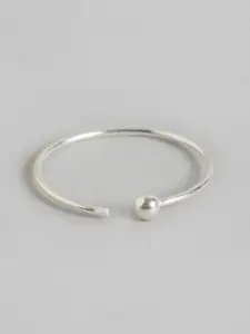 Zavya Women 925 Sterling Silver Plated Oxidised Nose Ring