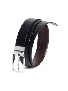 MUTAQINOTI Men Black & Brown Leather Belt