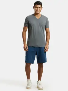 Jockey Combed Cotton Rich Mesh Elastane Stretch Shorts with Side Pockets-AM37