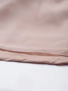 Ethnovog Pink Embellished Layered Georgette Ethnic Maxi Dress