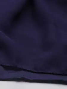 Ethnovog Navy Blue Ethnic Design Georgette Maxi Dress