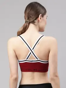 PrettyCat Women Maroon Lightly Padded High Performance Running Bra