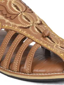 Ajanta Men Beige Ethnic Comfort Sandals