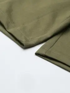 one8 x PUMA Men Olive Green Brand Logo Printed Slim Fit Sports Shorts