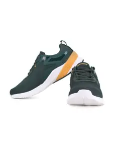 Sparx Men Green & Gold Mesh Running Non-Marking Shoes