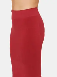 Zivame Women Maroon Solid Saree Shapewear
