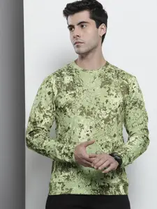 The Indian Garage Co Men Olive Green Printed Sweatshirt