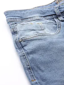 Roadster Men Blue Slim Fit Low Distress Heavy Fade Stretchable Jeans