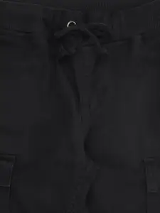 Pantaloons Junior Boys Black Solid Pure Cotton Joggers