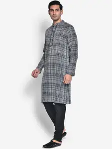 KISAH Men Grey Kurta with Churidar