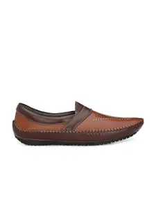 John Karsun Men Tan Colourblocked Mojaris
